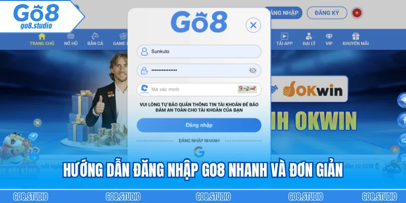 Hướng dẫn đăng nhập GO8 nhanh và đơn giản